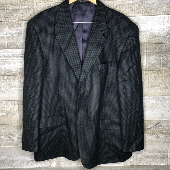 Vintage Jones New York Filenes Basement 100% lambswool plaid men blazer sport - Picture 1 of 6